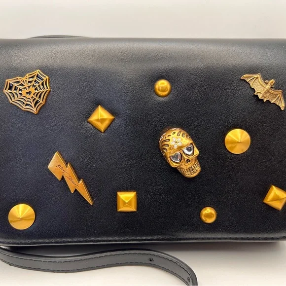 Betsy Johnson Black and Gold Embellished Women's Bag - Picture 2 of 8